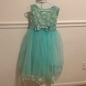 Charming Aqua Kids Formal Dress